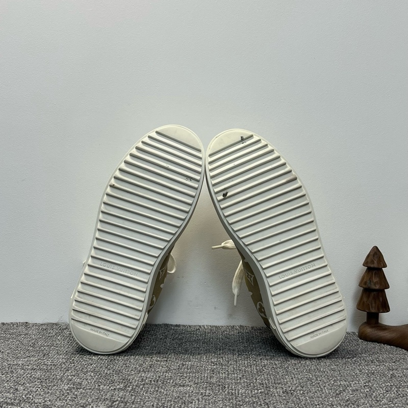 35碼 LV路易威登 Time Out 老花滿印 低幫 時尚板鞋 女款 卡其/99新-4