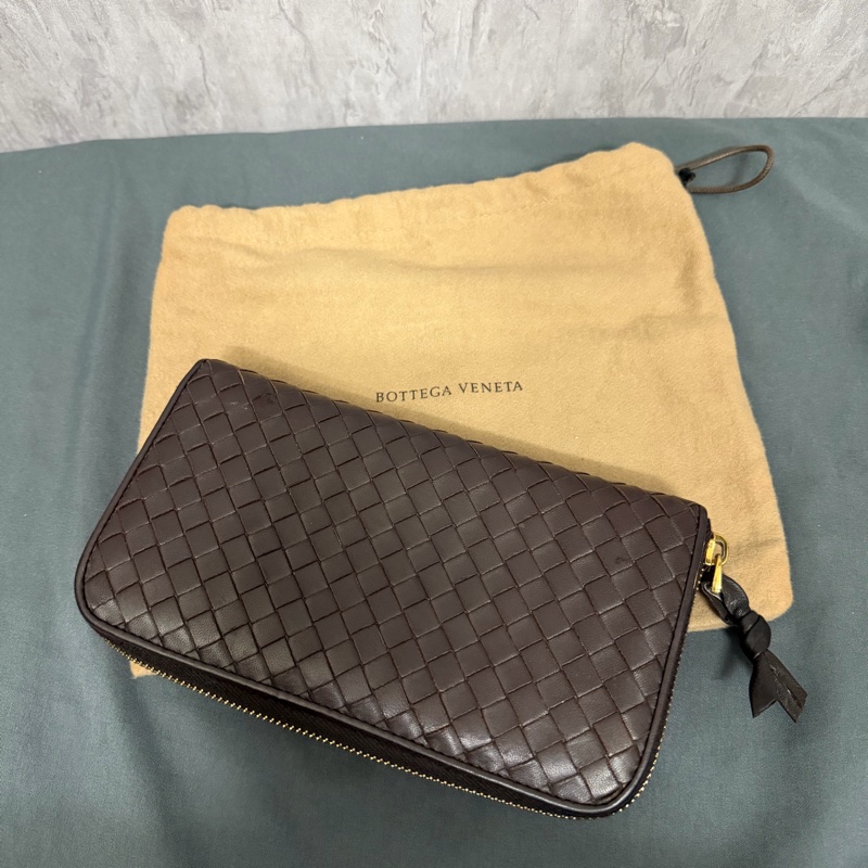 Bv經典編織拉鍊長夾-1