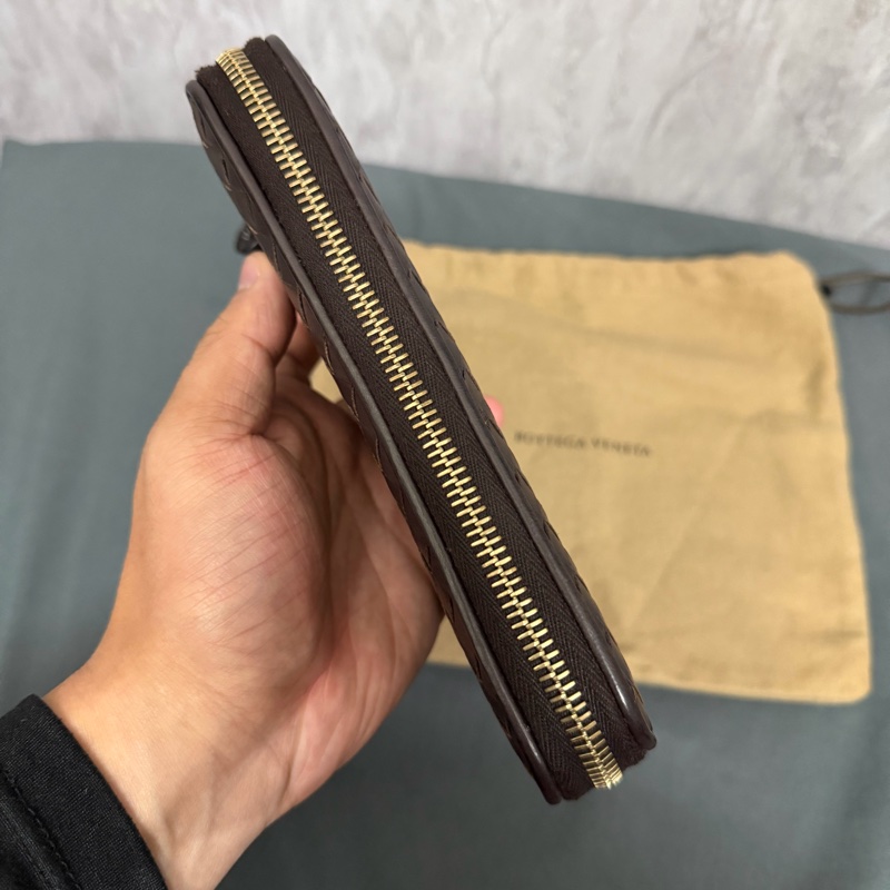 Bv經典編織拉鍊長夾-3