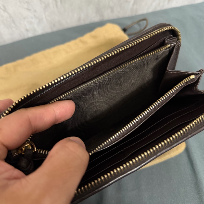 Bv經典編織拉鍊長夾-6