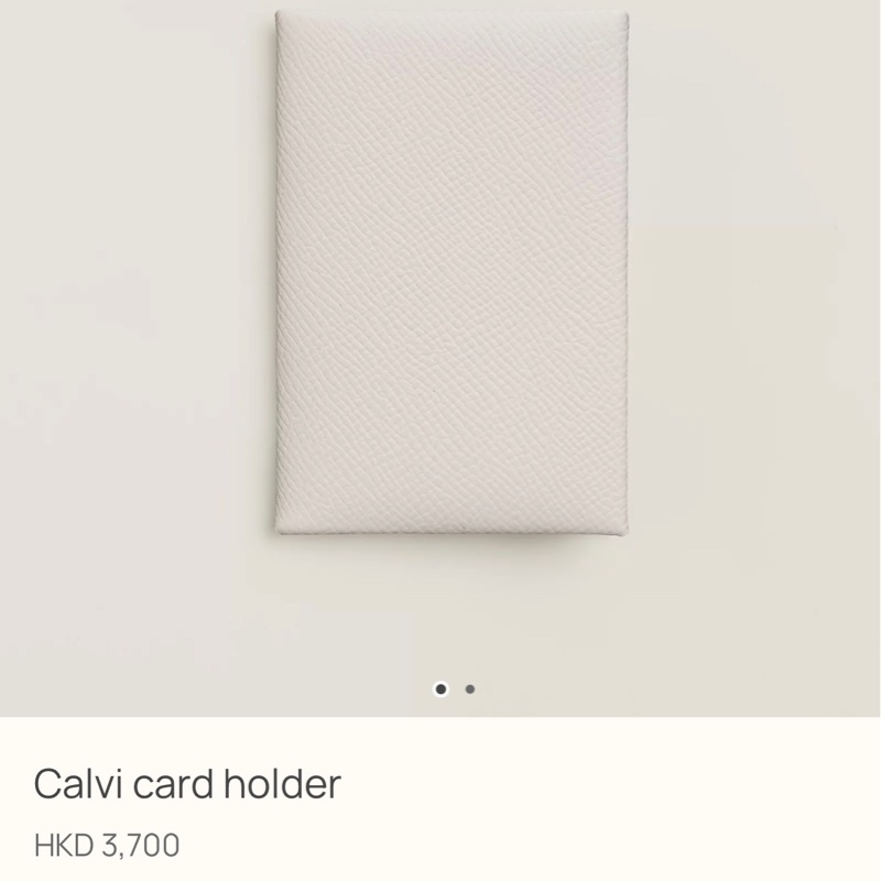 情人節禮物特選 Hermes Calvi 皮夾 全新Craie 奶油粉筆白色-0