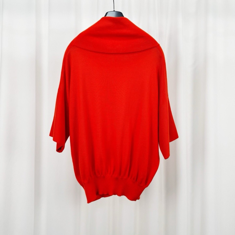 Hermes 愛馬仕拉鍊羊絨針織上衣/34-1