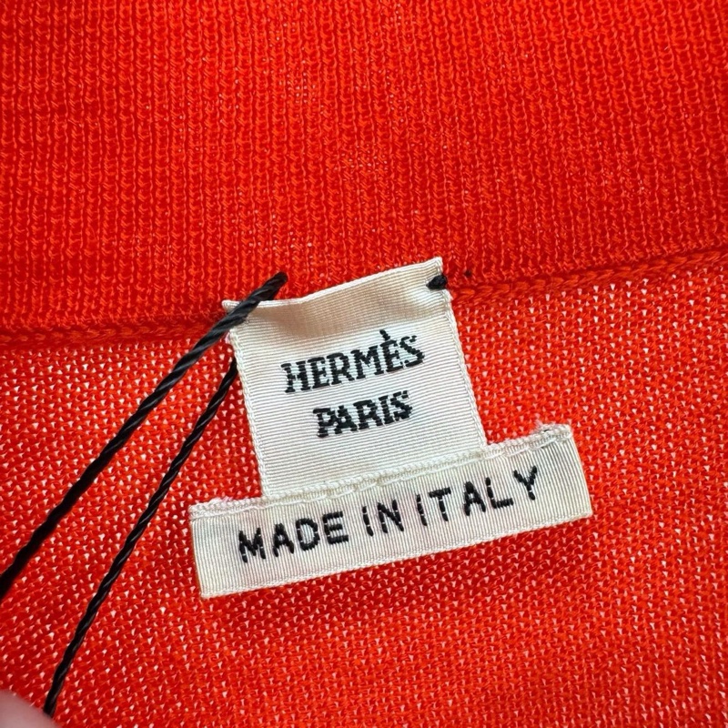 Hermes 愛馬仕拉鍊羊絨針織上衣/34-4