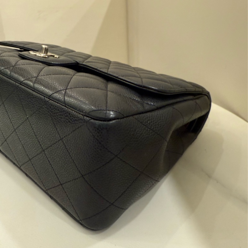 (超級甜價)Chanel香奈兒 cf30 jumbo黑銀-6