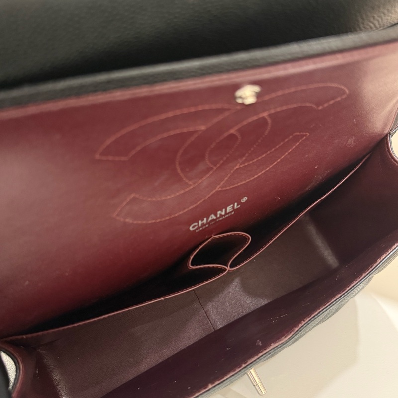 (超級甜價)Chanel香奈兒 cf30 jumbo黑銀-9