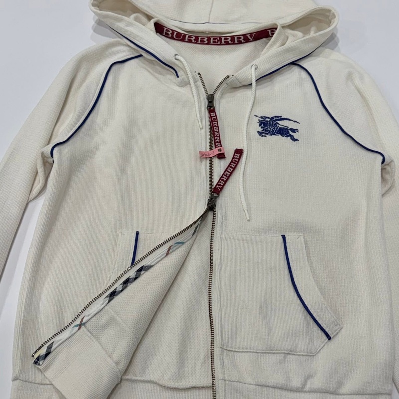 BURBERRY 藍標 連帽抽繩字母大戰馬外套-5