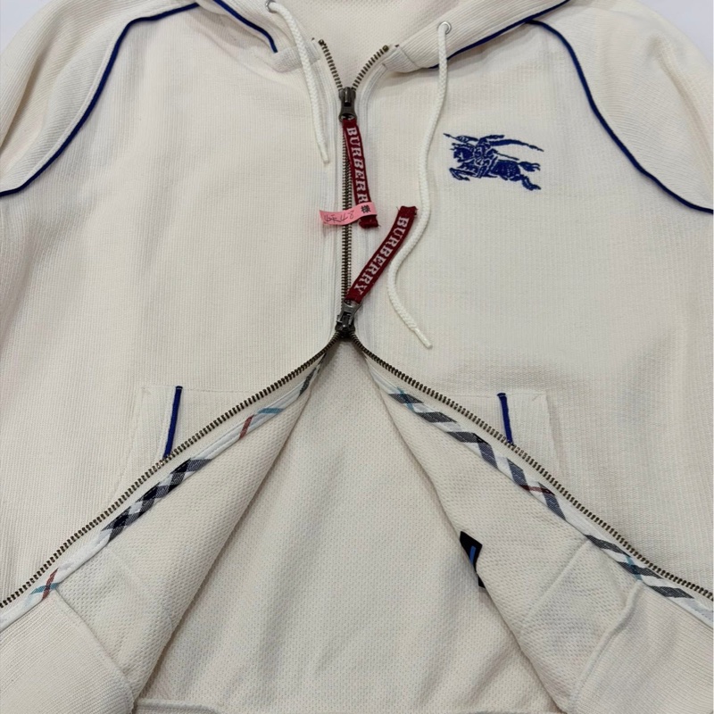 BURBERRY 藍標 連帽抽繩字母大戰馬外套-7