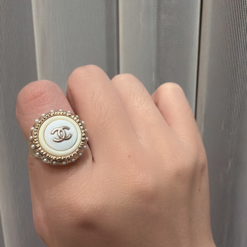 香奈兒鈕扣戒指-3