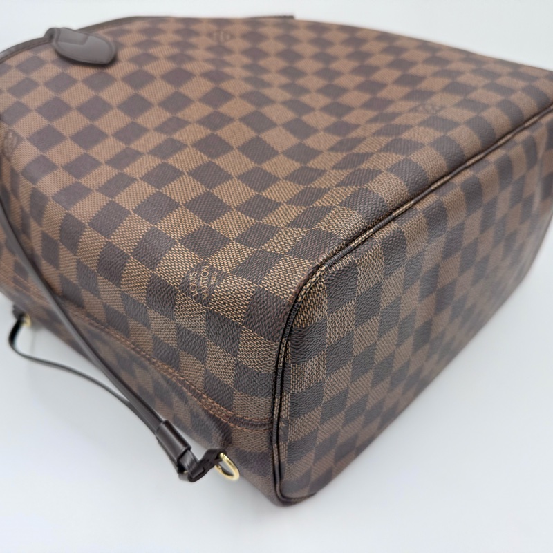 LV咖啡色棋盤格neverfull MM托特包/N41358-6