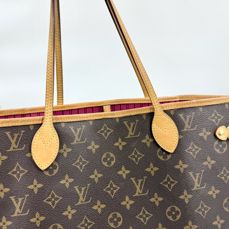 LV原花拼牡丹紅色內裡NEVERFULL MM /M41178-12