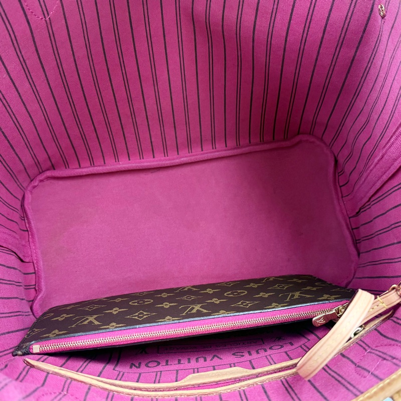 LV原花拼牡丹紅色內裡NEVERFULL MM /M41178-19