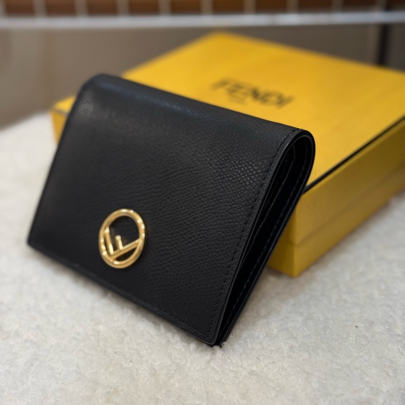 Fendi 黑金短夾-2