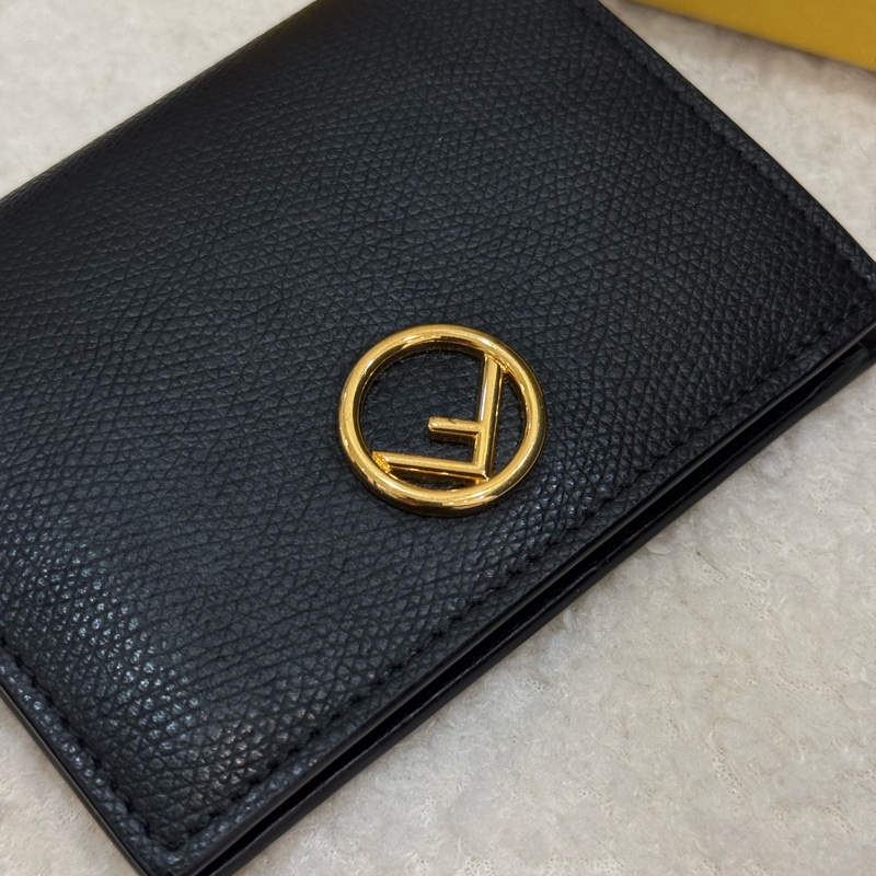 Fendi 黑金短夾-4
