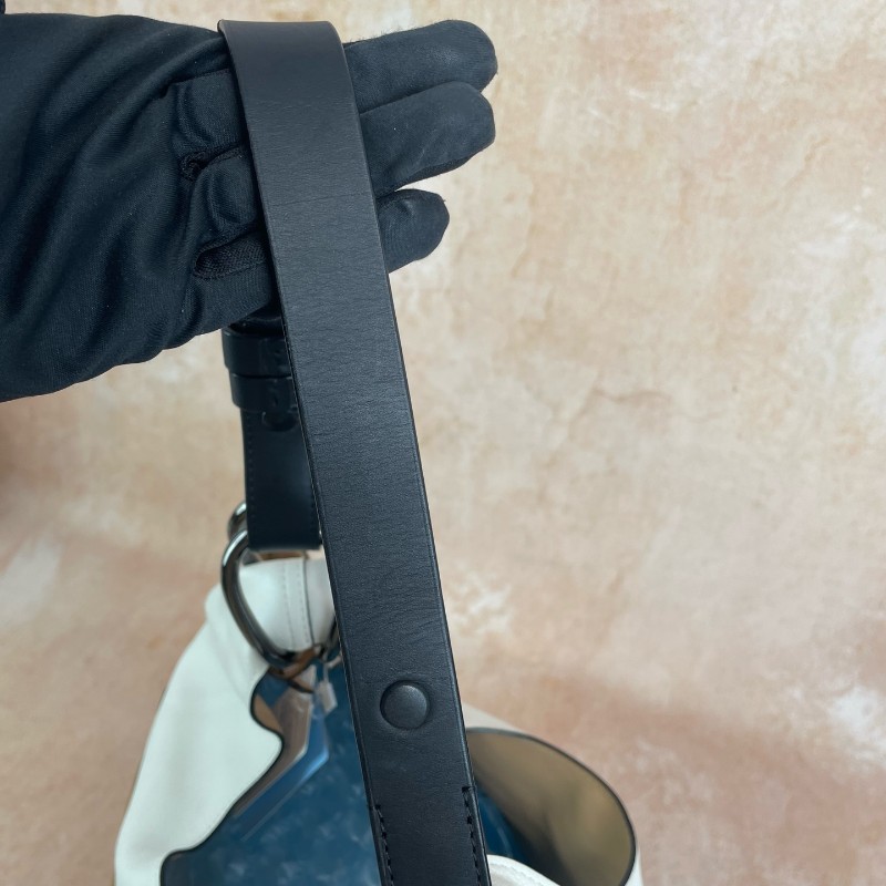 Delvaux 焦糖色拼白色托特包 肩背包-7