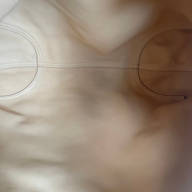 Delvaux 焦糖色拼白色托特包 肩背包-8