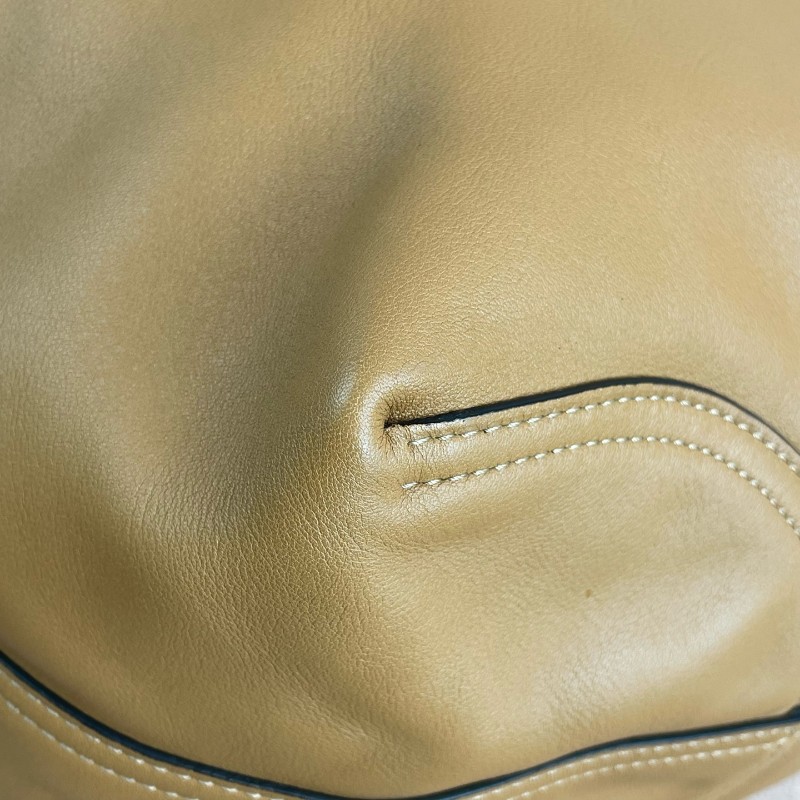 Delvaux 焦糖色拼白色托特包 肩背包-10