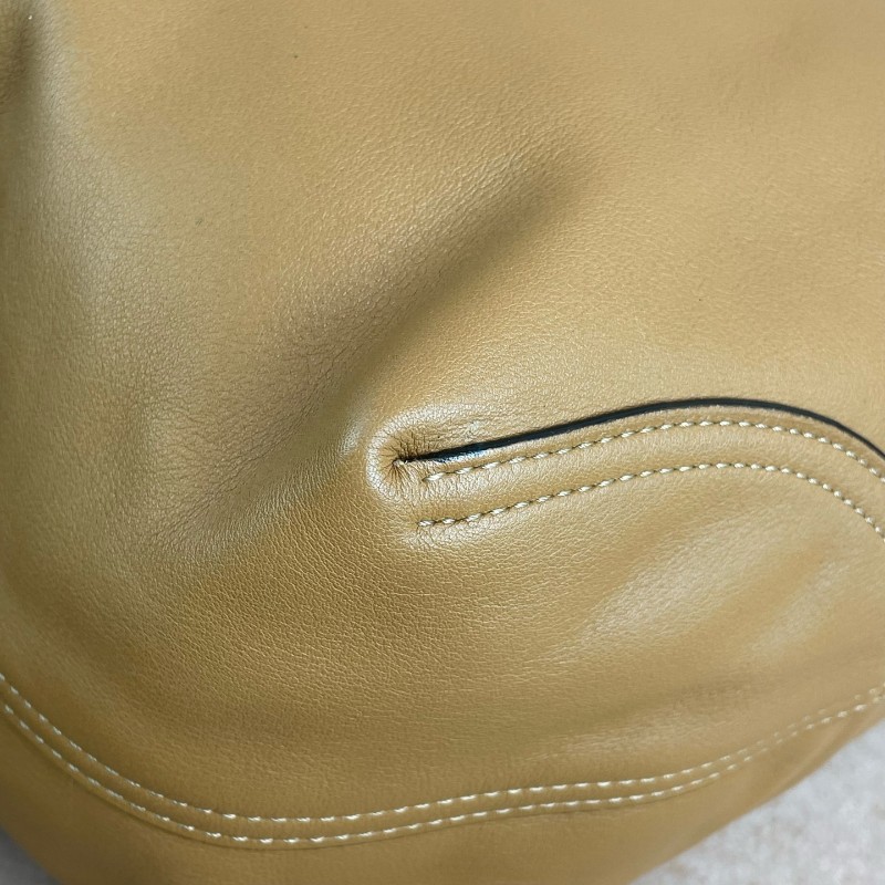 Delvaux 焦糖色拼白色托特包 肩背包-11