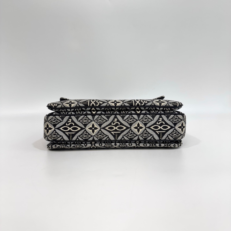 🧳路易威登郵差包LV黑色緹花布Since1854郵差包 M57272-6