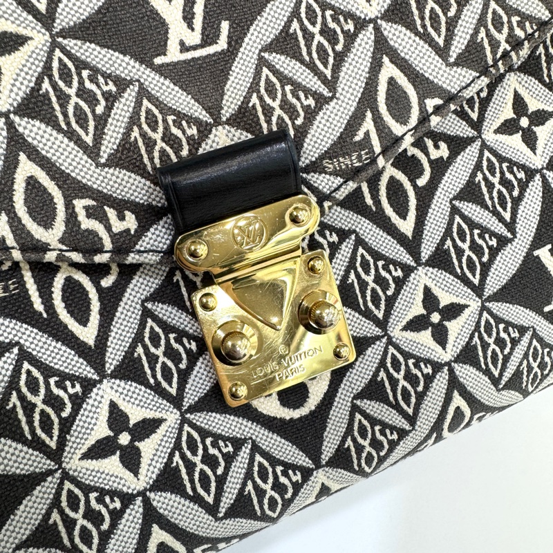 🧳路易威登郵差包LV黑色緹花布Since1854郵差包 M57272-15