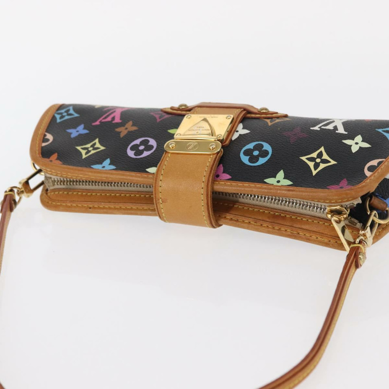 【日本直送】路易威登 Monogram Multicolor Shirley 單肩包 黑色 M40050 正品 157881-5