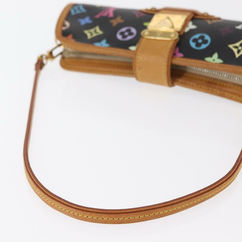 【日本直送】路易威登 Monogram Multicolor Shirley 單肩包 黑色 M40050 正品 157881-6