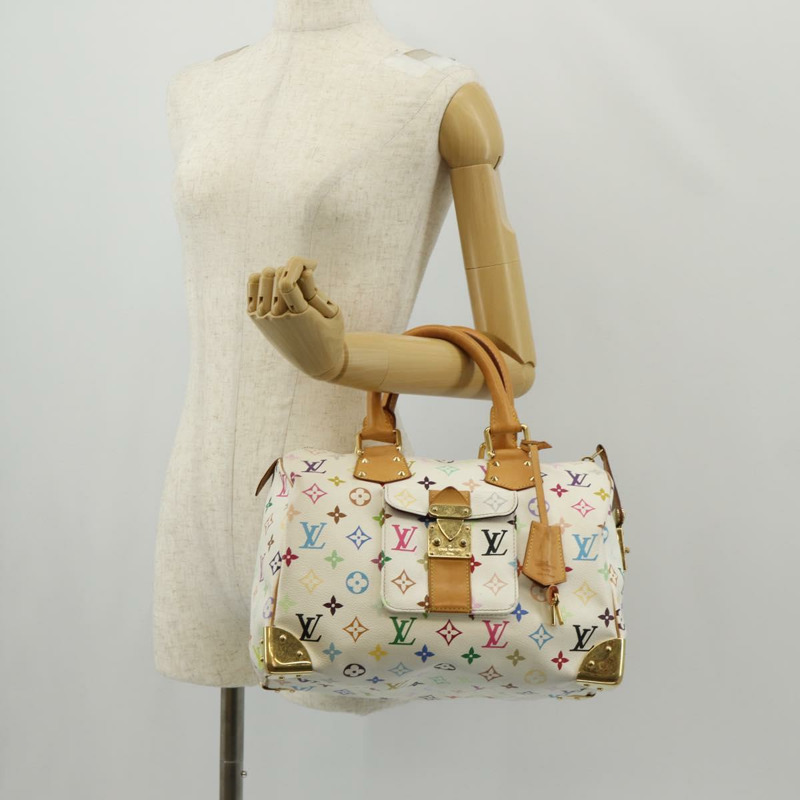 【日本直送】路易威登 Monogram Multicolor Speedy 30 手提包 白色 M92643 正品 ep12471V-25