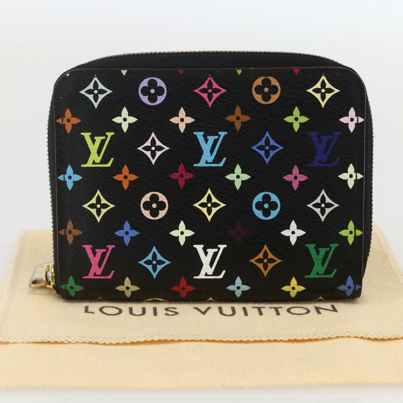 【日本直送】路易威登 Monogram Multicolor Zippy 零錢包 黑色 M93740 LV 正品 159614V-11