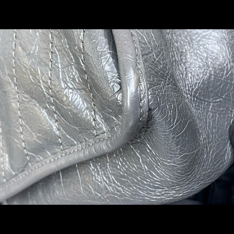 YSL Niki 中號 水泥灰 無D扣款 油蠟皮 肩背包斜背包-21