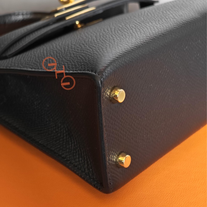 95新Mini Kelly 二代/ 黑金/Y/ Epsom-10