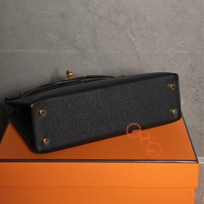 95新Mini Kelly 二代/ 黑金/Y/ Epsom-11