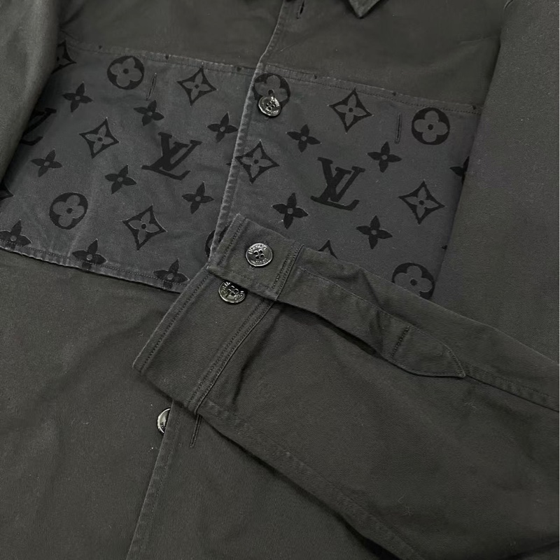 二手 路易威登/Louis Vuitton植絨印花夾克外套,尺寸:xs (可以當做襯衫穿 瘦一點的男生也可以)-7