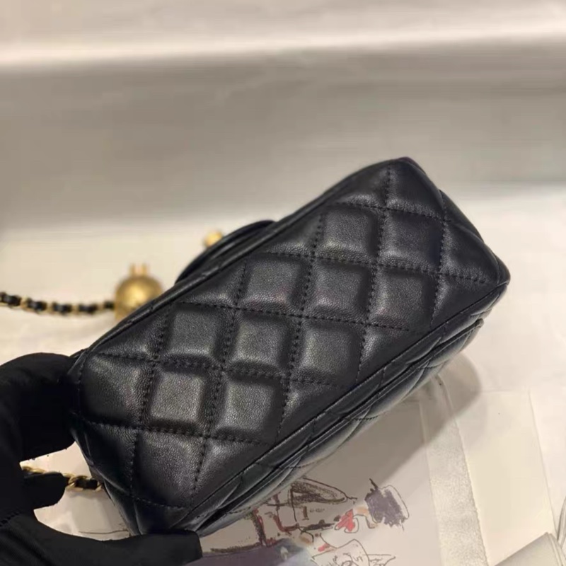 全網最低價 Chanel 羊皮金球方胖子 全新未用-4