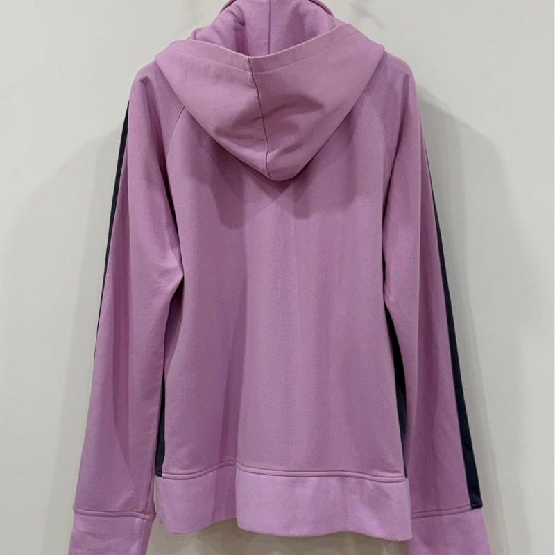 BURBERRY 黑標 粉紅深灰拼色刺繡連帽外套(帽可拆)-1