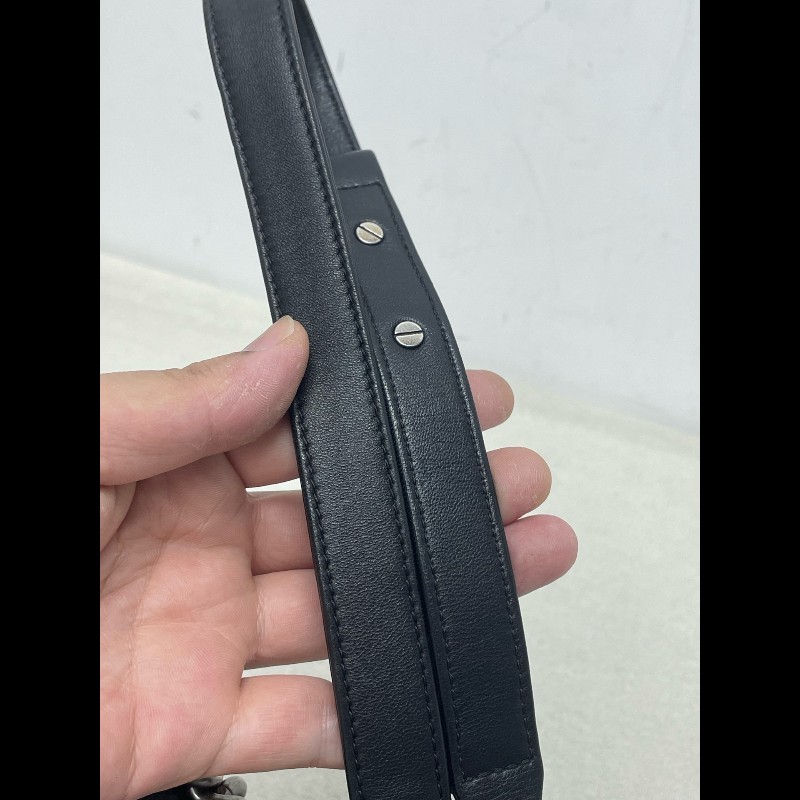 Chanel 黑銀羊皮leboy中號25cm-20