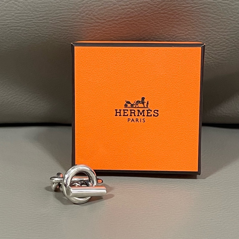 全新 清貨🧡 Hermes Croisette ring 純銀 戒指 介指🐴-0