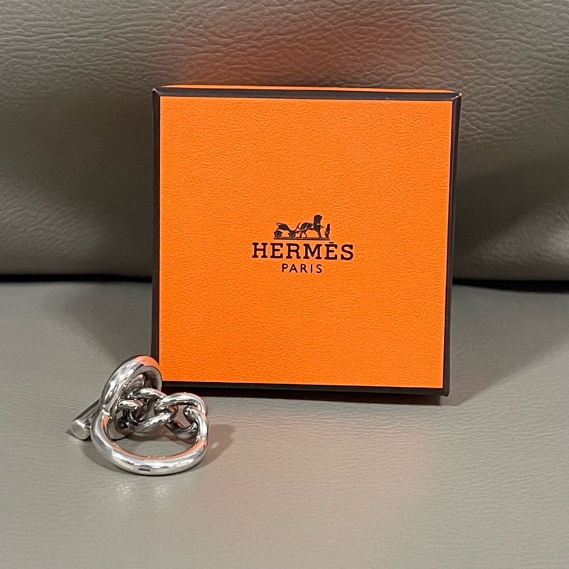 全新 清貨🧡 Hermes Croisette ring 純銀 戒指 介指🐴-1