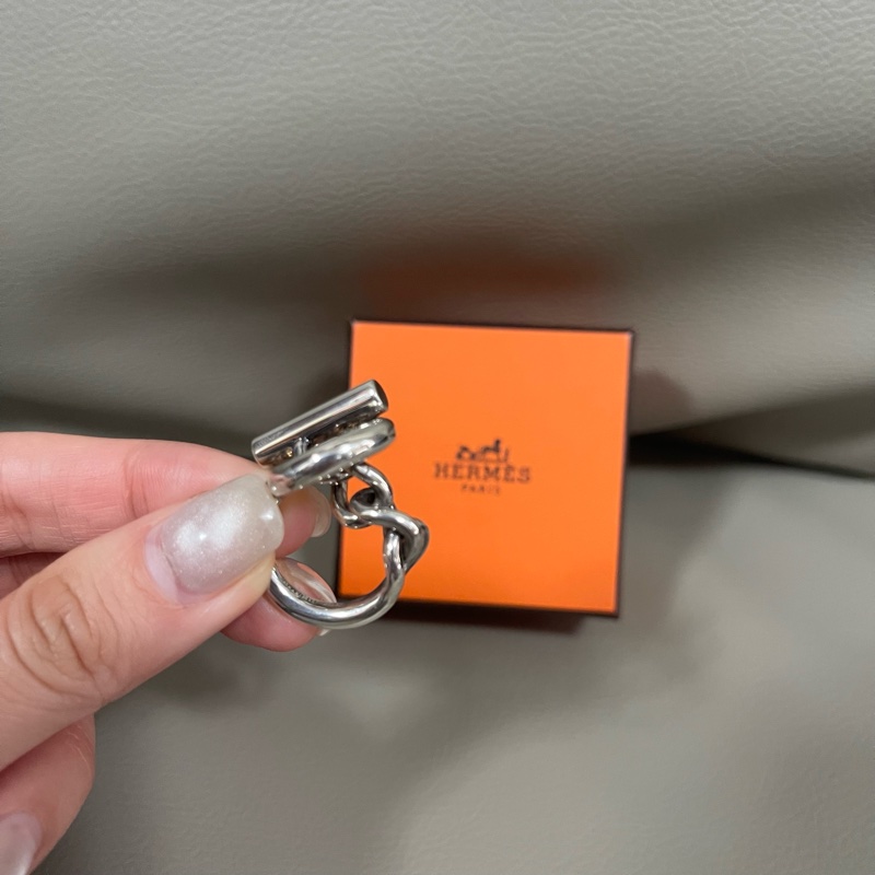 全新 清貨🧡 Hermes Croisette ring 純銀 戒指 介指🐴-2
