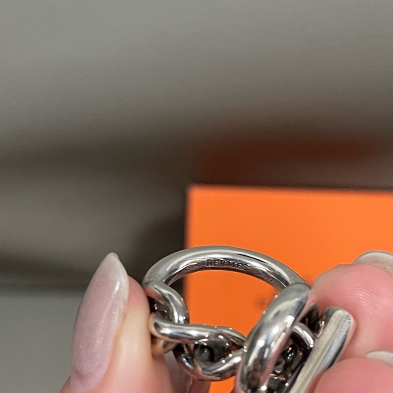 全新 清貨🧡 Hermes Croisette ring 純銀 戒指 介指🐴-4
