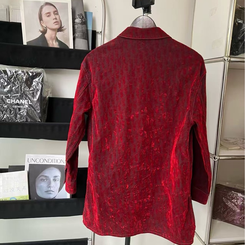 98新Dior/迪奧 Otani Workshop龍年限定 植絨滿印 Logo夾克外套，尺寸：44碼-1