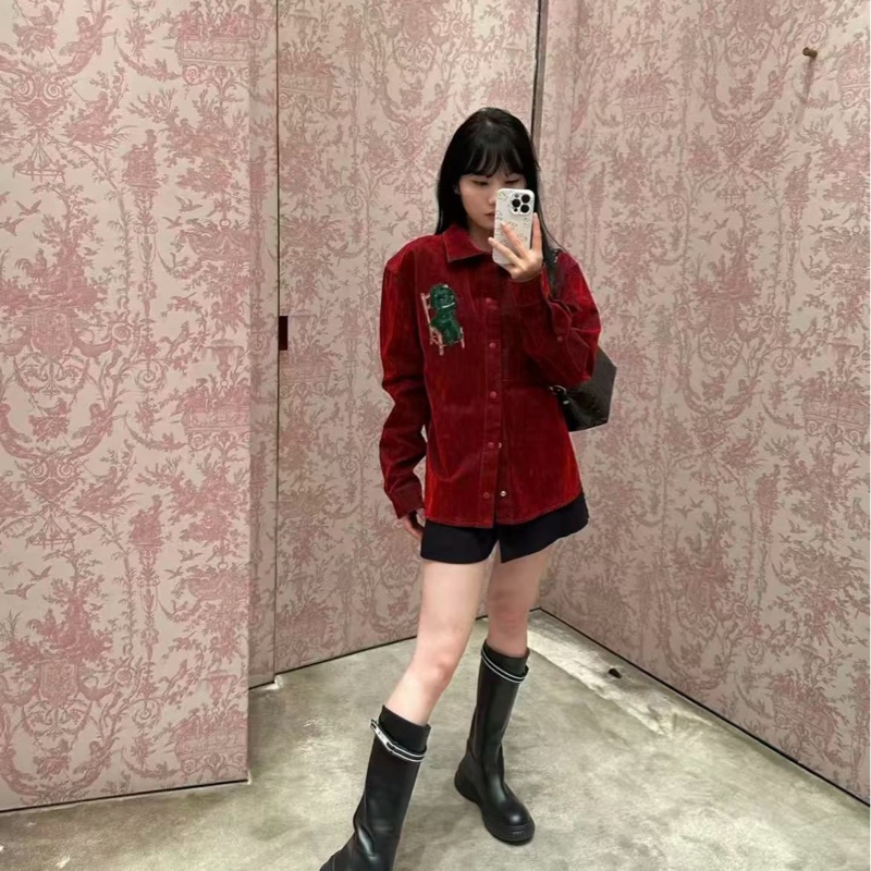 98新Dior/迪奧 Otani Workshop龍年限定 植絨滿印 Logo夾克外套，尺寸：44碼-3