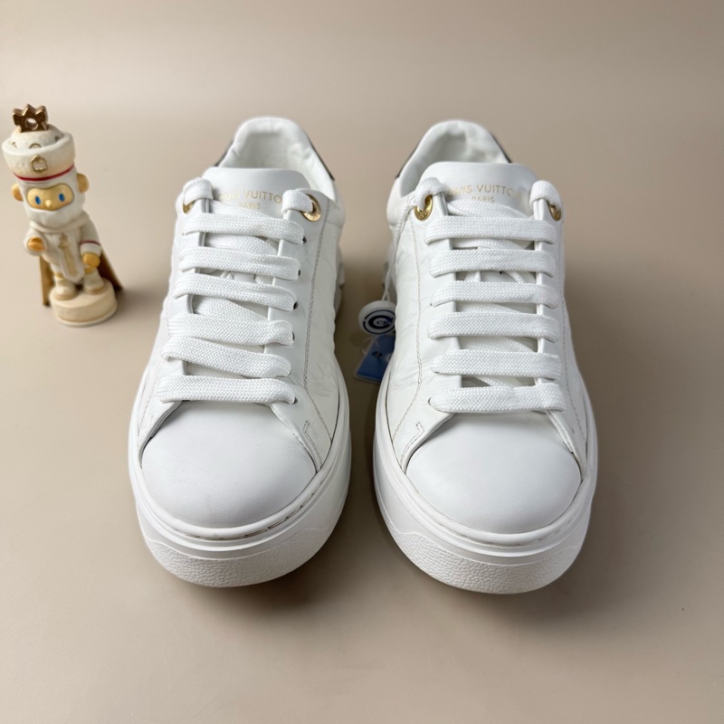 LV/路易威登 Time out白棕浮雕老花休閒鞋 35.5碼-1