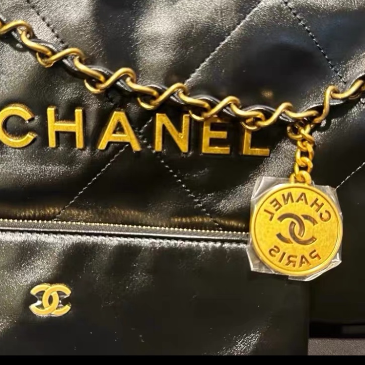 全網最低價 Chanel 22Bag 黑金 全新未用-4