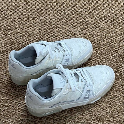 98新LV路易威登Trainer白水泥色休閒鞋運動鞋