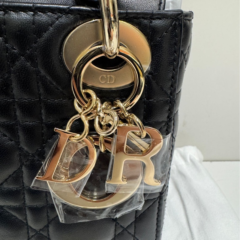 【全網最低價✨有購證大全套✨97%新】Lady Dior Mini 黑金戴妃三格-3