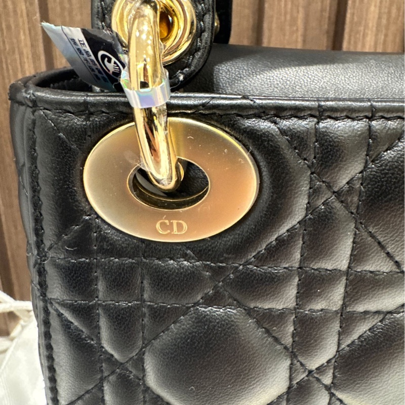 【全網最低價✨有購證大全套✨97%新】Lady Dior Mini 黑金戴妃三格-4