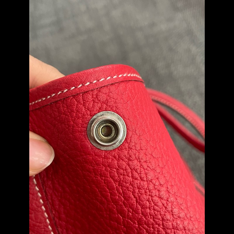 HERMES愛馬仕 Garden Party36 手提包 框刻-10