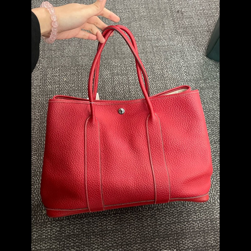 HERMES愛馬仕 Garden Party36 手提包 框刻-14