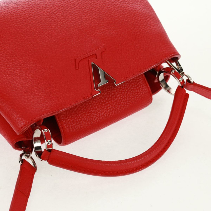 【日本直送】路易威登 Capisine PM 手提包 皮革 紅色 M42237 LV 正品 ka1173M-5