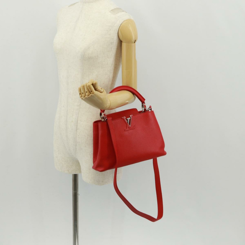 【日本直送】路易威登 Capisine PM 手提包 皮革 紅色 M42237 LV 正品 ka1173M-30