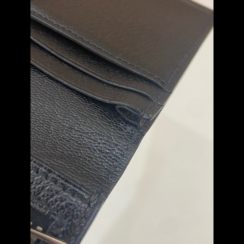 Hermes Bearn 長錢包 黑銀 框刻-10